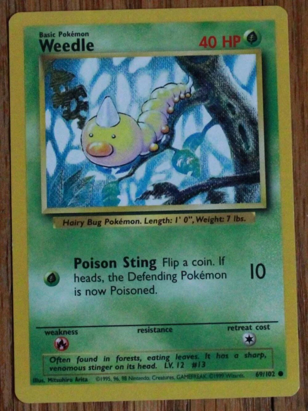1999 weedle pokemon card value - 1st Edition Shadowless Weedle (Shining Revelry #97/110, 1-Star